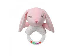 KIOKIDS CONEJO SONAJERO ROSA 18 CM